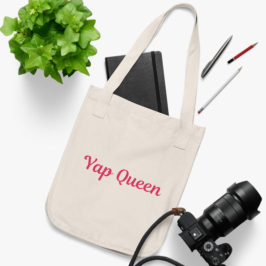 Yap Queen 100% Certified Organic Cotton Fabric Tote Bag