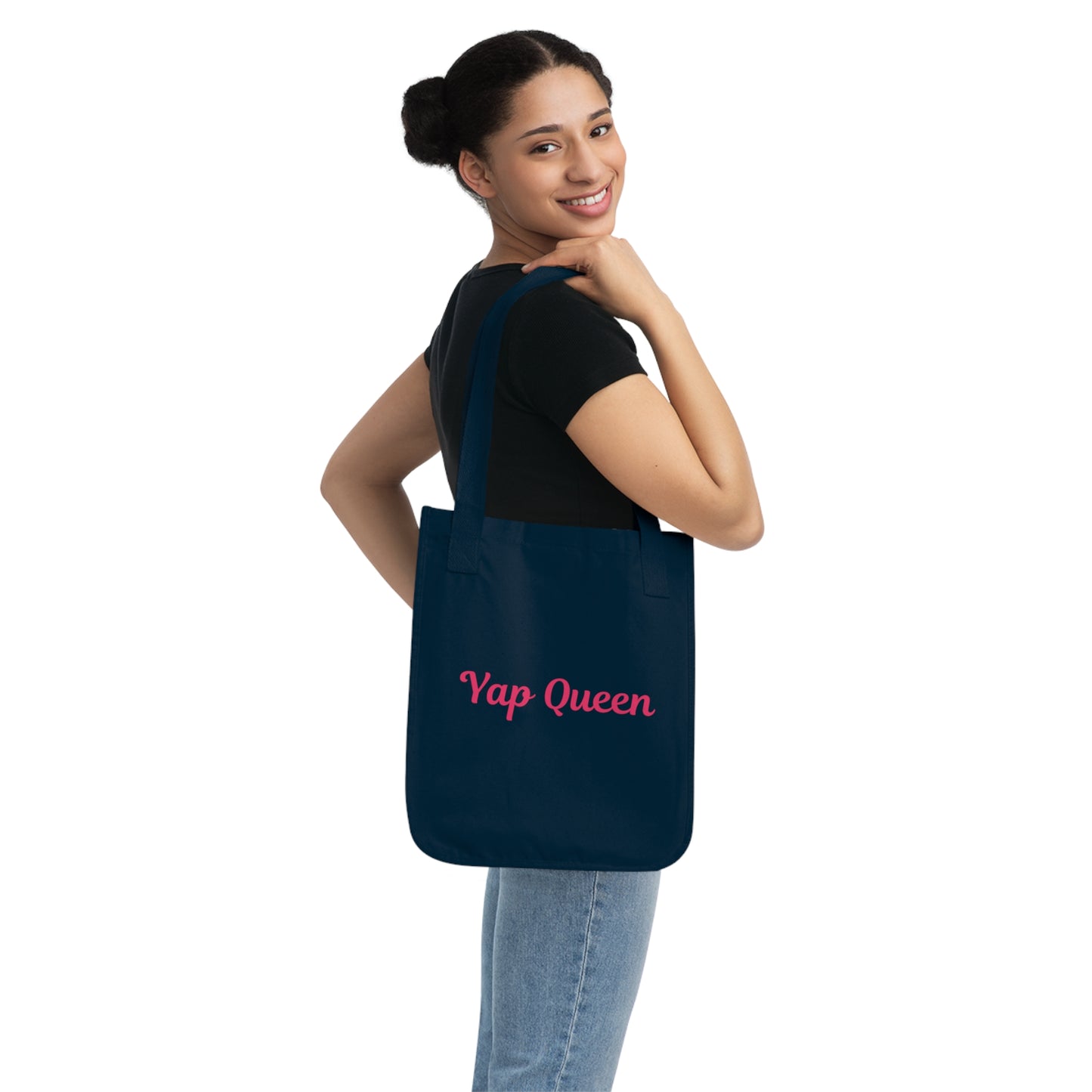 Yap Queen 100% Certified Organic Cotton Fabric Tote Bag