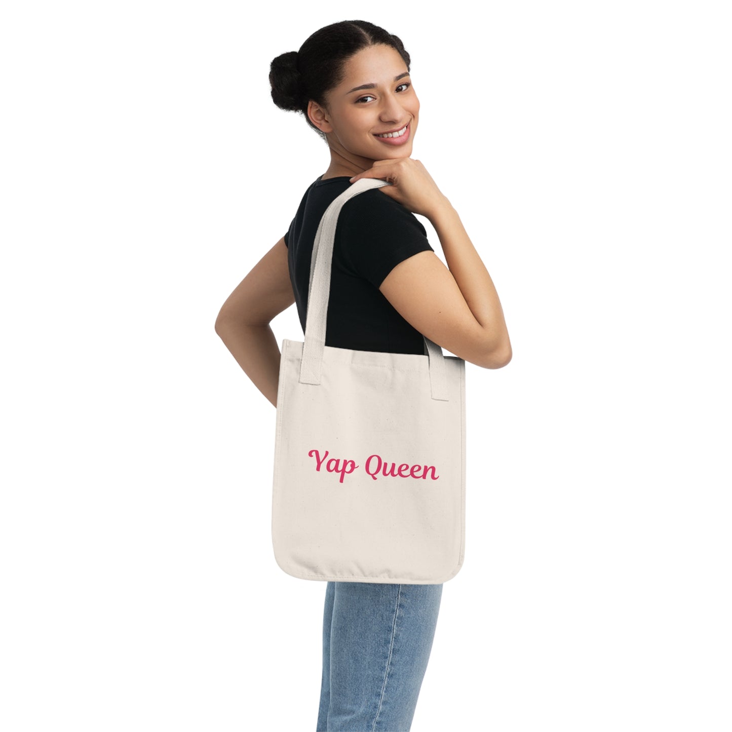 Yap Queen 100% Certified Organic Cotton Fabric Tote Bag