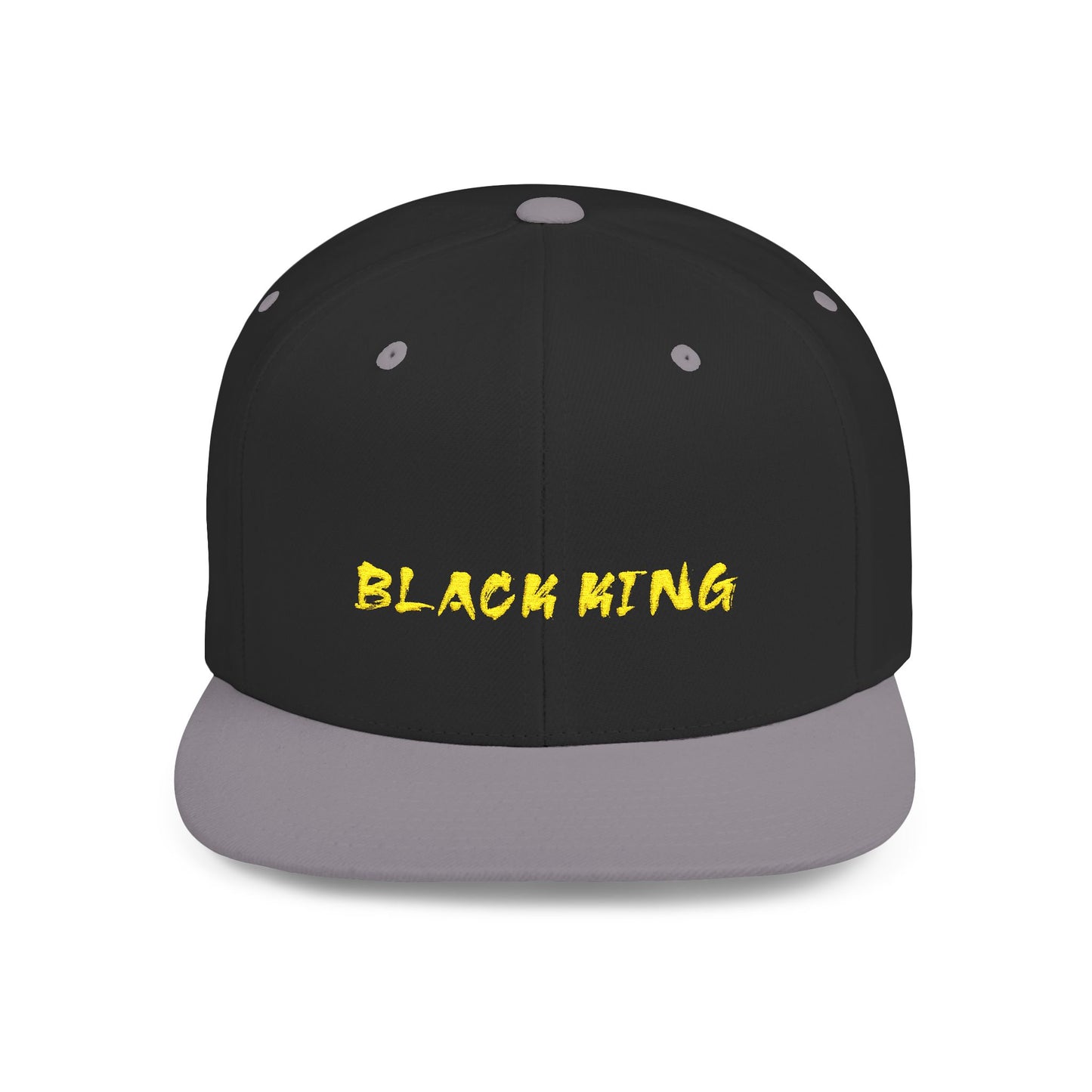 Black King Snapback Cap
